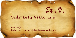 Székely Viktorina névjegykártya
